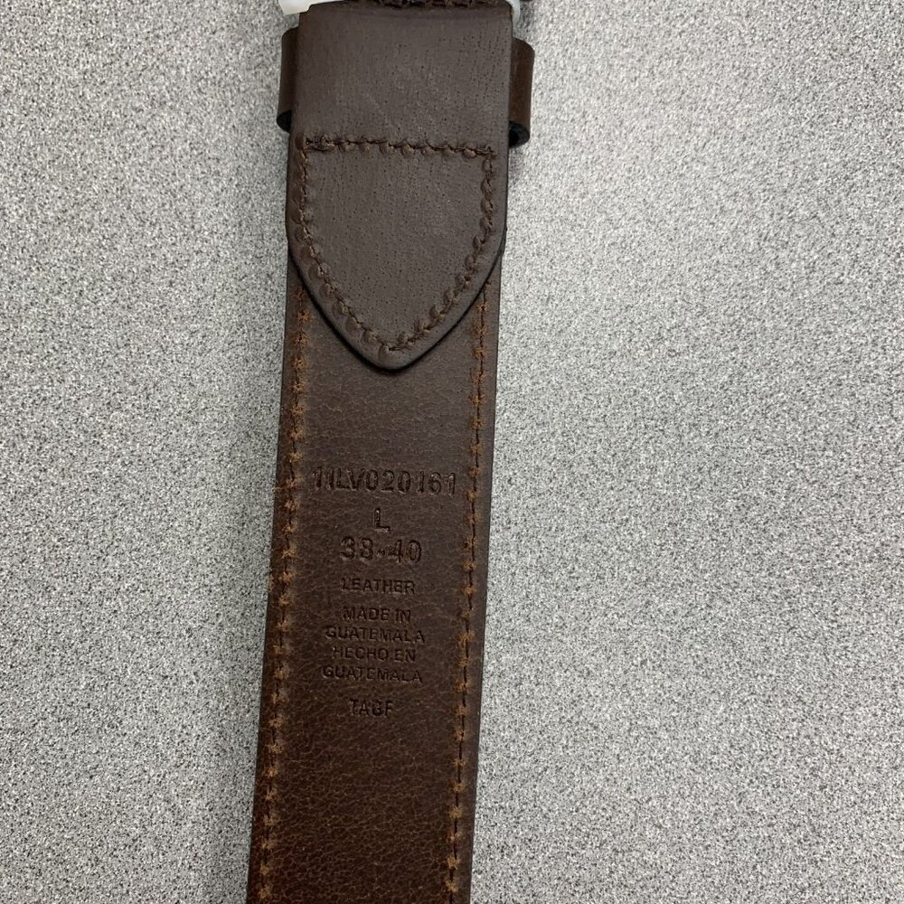 Levis Men's Size L 38-40 Brown Leather Belt With Black Buckle h1935 - Picture 2 of 4